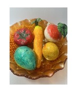 Mexican Paper Mache Faux Fruit Vegetables Handmade Hand Painted Folk Art... - $16.23 CAD