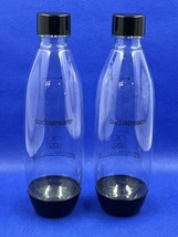 Sodastream Soda Bottle 1 Liter Carbonator Bottle Bottles Black Set of 2 - £13.77 GBP