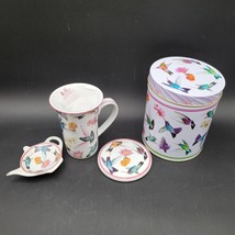 Hummingbirds by Paul Cardew Mug Coffee/Tea Cup+Coaster+Tea Bag Dish 2013... - $19.79