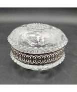 Gorgeous Vintage 1950s Hollywood Regency MCM Crystal Hobnail Powder Dish... - $942.26 MXN
