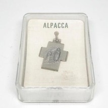 Vintage Alpacca Religious Medallion Pendant - $24.74