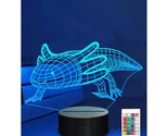 Axolotl Gifts 3D Axolotl Lamp Night Light 3D Illusion Lamp For Kids, 16 ... - $24.69