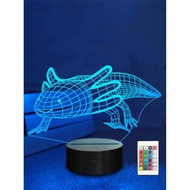 Axolotl Gifts 3D Axolotl Lamp Night Light 3D Illusion Lamp For Kids, 16 Colors C - £20.77 GBP