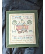 1971 Colonial Williamsburg VA Escarpin Maison Sampler Point de Croix Enc... - $860.50 MXN