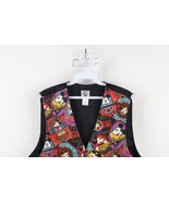 Vintage 90s Disney Mens Large Mickey Mouse All Over Print Button Vest Ja... - $54.40