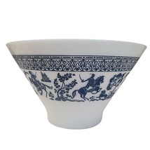 RARE Hazel Atlas Blueish Gray Arabian Knights Wedgwood Milk Glass Bowl 1... - $49.49
