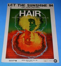 Hair Let The Sunshine In Sheet Music Vintage 1968 Hippie Rock Cult Classic - £15.94 GBP