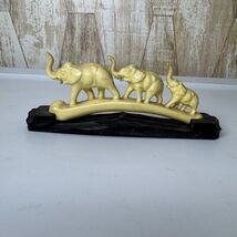 Vintage Elephant Bridge Family Plastic Sculpture on Wood Base Figurine T... - $334.79 MXN Vintage Elephant Bridge Family Plastic Sculpture on Wood Base Figurine T... - $334.79 MXN