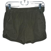 Madewell Desert Green Pull On Shorts Pockets Elastic Waist Women&#39;s Size XS - $171.31 MXN