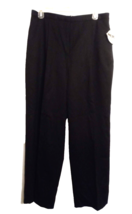 Valerie Stevens Black Wool Dress Pants 12 Petite Womens Lined Career Slacks - $19.74