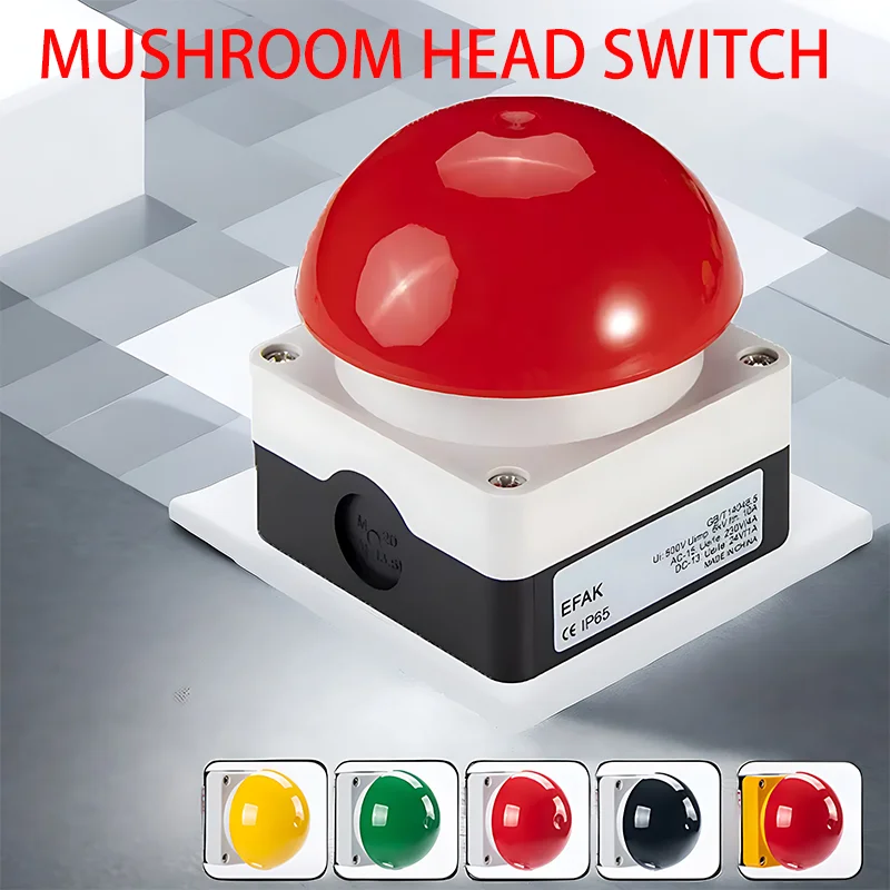 1/5/20 Pcs Large Mushroom Head Bon Switch EFAK Foot Pedal Hand Racket Self Reset - £60.57 GBP