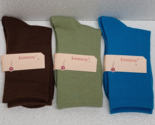 Kimteny Womens Socks 3 Pair - Green, Blue, Brown - New!  - £11.34 GBP