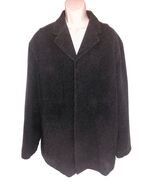 Men&#39;s PERRY ELLIS Black Wool Blend Coat Charcoal Gray Heavyweight XL Jacket - $704.02 MXN