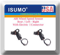 2 ABS Wheel Speed Sensor W/Connector Rear L/R Fit Dodge Mitsubishi Ram 2004-2012 - £28.30 GBP