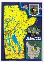 Postcard Pictoral Map Manitoba - £1.65 GBP