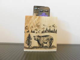 Remote Control Holder / Black Bear Décor a great housewarming gift  - $14.99