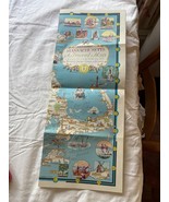 Ernest Dudley Chase 1964 Pictorial Map Of Historic Massachusetts 21.5&quot; X... - $2,659.55 MXN
