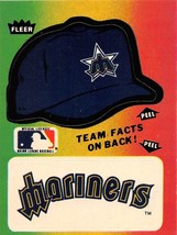 1983 Fleer Sticker Team Hats &amp; Logo Seattle Mariners ⚾ - £0.69 GBP
