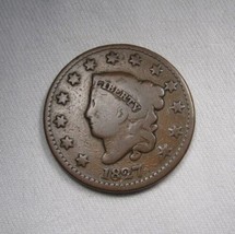 1827 Large Cent VG Coin AM682 - £37.92 GBP