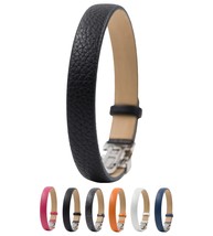 HIRSCH Seth Authentic Leather Jewelry Bracelet - 10mm Width, Adjustable Length - - £57.10 GBP