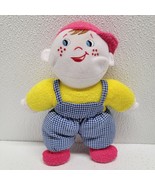 Terrycloth Boy Baby Doll Freckles Plush Rattle Yellow Pink Hat Blue Over... - $41.99