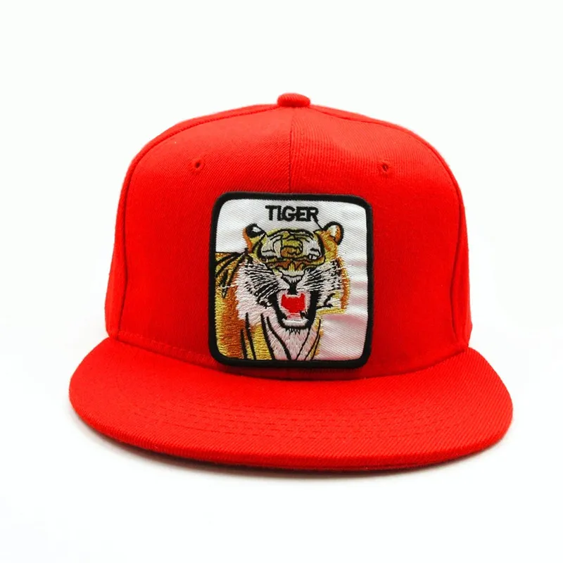  Tiger Embroidery Cotton Baseball Cap Hip-hop Cap Adjustable Snapback Hats for M - £83.77 GBP