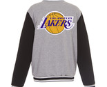 NBA Los Angeles Lakers Reversible Full Snap Fleece Jacket JHD Embroidere... - £107.90 GBP
