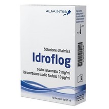 Idroflog ophthalmic solution, 15 vials, Alfa Intes - $39.99