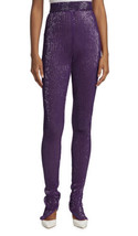 Laquan Smith Embellished Leggings Sz S Purple $759 - £232.54 GBP
