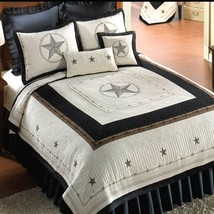 Texas Star cotton  Quilt with Shams - Queen - £123.50 GBP