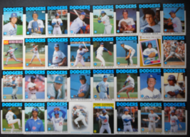 1986 Topps Los Angeles Dodgers Team Set of 32 Baseball Cards - £7.85 GBP