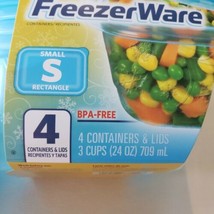 Glad Freezerware 8 Small Containers S With Lids BPA Free Freezer Ware 2 ... - £18.60 GBP