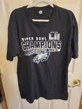 Philadelphia Eagles Super Bowl Lii Champions Black Cotton T-SHIRT - Size L - £4.85 GBP