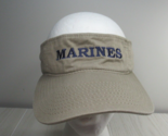 Marines khaki tan blue embroidery Visor One Size Adult Hat - £10.31 GBP