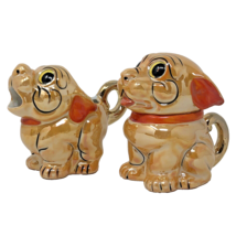 George Studdy Bonzo Dog Lustreware Porcelain Covered Sugar &amp; Creamer Shofu Japan - £35.20 GBP
