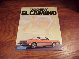 1978 Chevy El Camino Foldout Sales Brochure, no. 3584, Chevrolet - $8.95