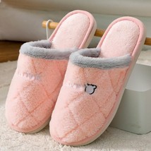 Women Men Winter Warm Slippers Soft Sole Pattern Casual Shoes Indoor Home Couple - £18.57 GBP