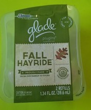 Glade Plug Ins Scented Oil Refills Fall Hayride Lot 2 Rare Discontinued - $29.99