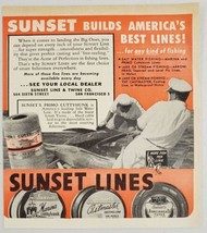 1946 Print Ad Sunset Primo Cuttyhunk Saltwater Fishing Lines San Francisco,CA - £7.89 GBP