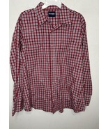 Wrangler Men’s Red Checkered Long Sleeve Button Up Shirt Size XXL - $34.16 CAD