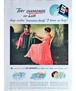 DIAMONDS-TINY OF LUX-1949 Vintage Print Ad-American Magazine-FASTER SUDS... - $10.64