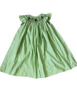 Vintage Smocked Green Strawberry Neckline 3T Dress - €28,85 EUR