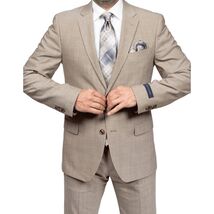 Mens TOMMY HILFIGER Suit Wool Blend 2 Button Side Vent Shark Texture 0106 Tan image 2