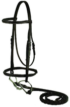 Gatsby Plain Raised Leather Bridle with Laced Reins - £62.57 GBP+