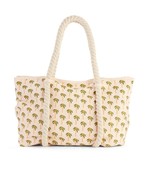 No Boundaries Beach Tote Rope Tote Tan With Palm Trees NEW - £11.82 GBP