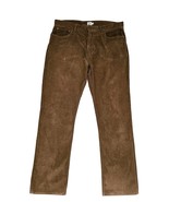 J. Crew corduroy pants mens 36x34 Brown Vintage slim fit straight leg - $32.57 CAD