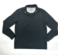 Original Weatherproof Vintage Long Sleeve 1/4 Zip Pullover Sweater Medium Black - £13.87 GBP