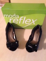 Moda Women&#39;s Shoes Reflex Arielle Black With Chunky Heels Open Toe Size ... - £24.27 GBP