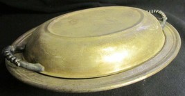 VINTAGE SILVERPLATED LIDDED CHAFING HOT SERVER DISH BY SHIEFFIELD - $6.00