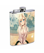 Flask 8oz Stainless Steel Anime Design-009 Drinking Whiskey Alcohol Brandy - $309.61 MXN